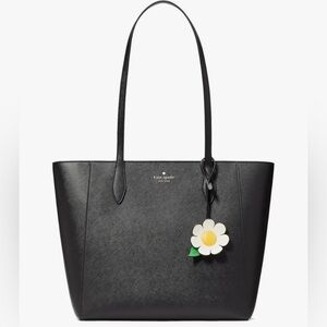 Kate spade New York Dana Saffiano Leather Tote Bag Daisy Charm